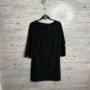 21.  Cartise black midi dress size 10 cut out detail